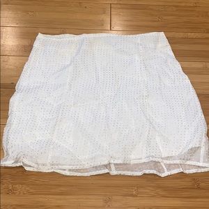White skirt with mini gold stars✨🤍